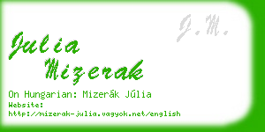 julia mizerak business card